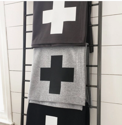 Swiss Cross Sweatshirt Throw Blanket